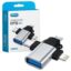 Adaptador OTG 3 em 1 Usb Tipo C Lightning Micro USB V8 KP-HM006 Knup