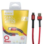 Cabo Usb para Micro Usb -V8-2 metros - Bmax Bm8622