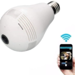 Câmera IP Lâmpada Led 360 VR-C9-C VR Cam Panorâmica Espiã Wifi Infravermelho Visão Noturna