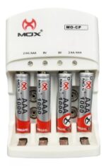 Carregador De Pilhas Com 4 Pilhas Aaa Palito Mo-Cp52 Mox Bateria 1000mah - Imagem 3