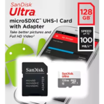 Cartão de Memória Micro SD 128GB Sandisk Classe 10  Alta Velocidade e Segurança para Seus Arquivos!