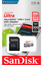 Cartão de Memória Micro SD 128GB Sandisk Classe 10  Alta Velocidade e Segurança para Seus Arquivos!