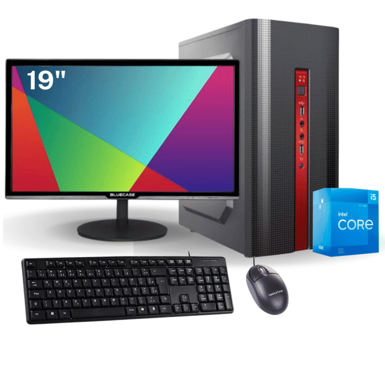 Computador Completo Intel Core i5 12400F - 16Gb Ram - SSD 480Gb - Monitor 19 Polegadas