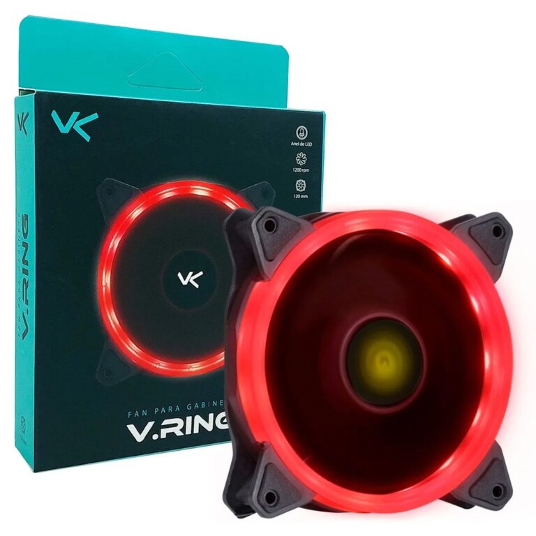 Cooler Fan Vinik V.Ring 120mm com LED Vermelho - Desempenho e Estilo