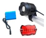 Farol Para Bike Led Para Bicicleta Com Foco Ajustável Bateria 4hs bm809 - Imagem 3