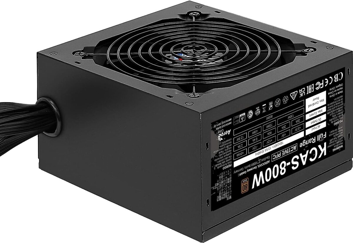 Fonte Gamer Atx 800W Kcas Pfc Ativo 80 Plus Bronze Aerocool - Imagem 2