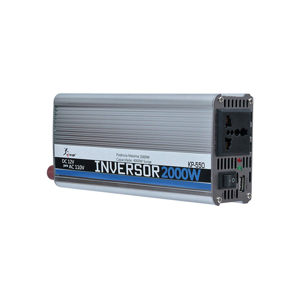 Inversor de Tensão Veicular High Power KP-550 2000W 110V - Knup Inversor de Tensão Veicular High Power KP-550 2000W 110V - Knup