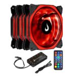 Kit 3 Ventoinhas RGB Aura Rise Mode 120mm - Iluminação e Performance