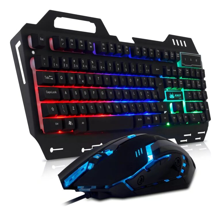 Kit Teclado e Mouse Knup KP 2054 - Gamer Led