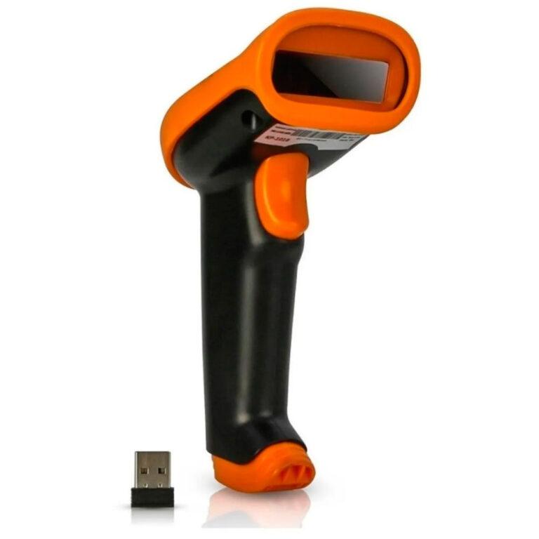 Leitor de Código de Barras Sem Fio a Laser Wireless USB 650nm Laser Knup - KP-1018