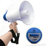 Megafone Portátil Profissional Recarregável Com Sirene Musical E Gravador Bivolt