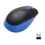 Mouse sem fio Logitech M190 - USB e Pilha Inclusa - Azul