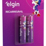 Pilhas Recarregáveis Elgin 2700mAh AA - Pacote com 2