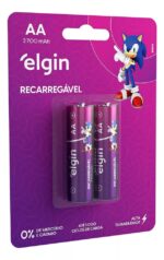 Pilhas Recarregáveis Elgin 2700mAh AA - Pacote com 2