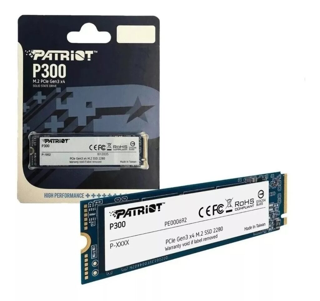 SSD Patriot P300 256GB M.2 NVMe PCIe Gen 3 X4
