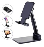 Suporte Smartphone Celular Portátil Mesa Ajustável Preto - Imagem 3