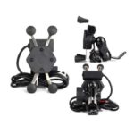 Suporte de Celular Garra com Carregador USB Para Moto - Imagem 3