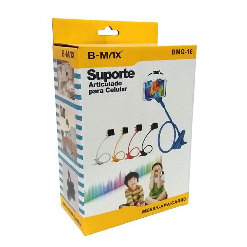 Suporte longo pregador p celular b-max BMG-16 de ferro 360 graus Suporte longo pregador p celular b-max BMG-16 de ferro 360 graus