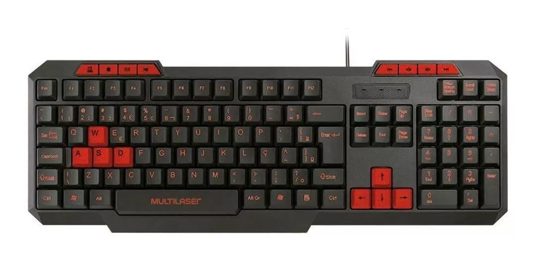 Teclado Gamer Slim Multilaser TC242 Teclado Gamer Slim Multilaser TC242