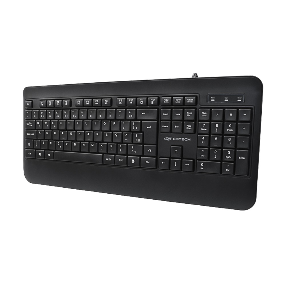 Teclado USB C3Tech KB-M100BK Preto Teclado USB C3Tech KB-M100BK Preto