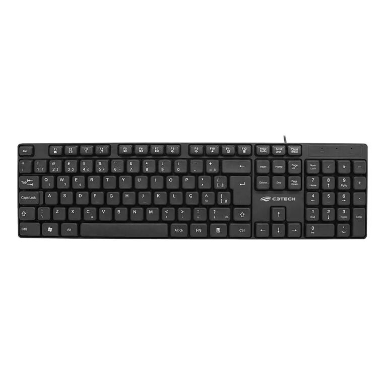 Teclado USB Multimídia C3Tech KB-M10BK  Preto