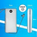 Carregador Portátil Power Bank 20.000mAh - Com 3 Cabos USB, iOS e Tipo-C, Modelo Gold BTE-02 - Imagem 3