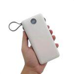 Carregador Portátil Power Bank 20.000mAh - Com 3 Cabos USB, iOS e Tipo-C, Modelo Gold BTE-02 - Imagem 5