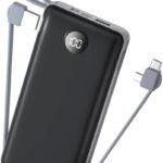 Carregador Portátil Power Bank 20.000mAh - Com 3 Cabos USB, iOS e Tipo-C, Modelo Gold BTE-02