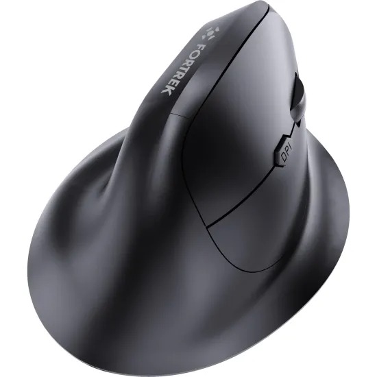 Mouse Vertical Sem Fio Ergonômico Fortrek MERG15 Preto