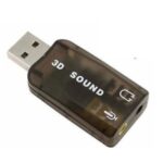 Placa de Som USB XT-2026 com Áudio 3D e 5.1 Canais para Notebook e PC