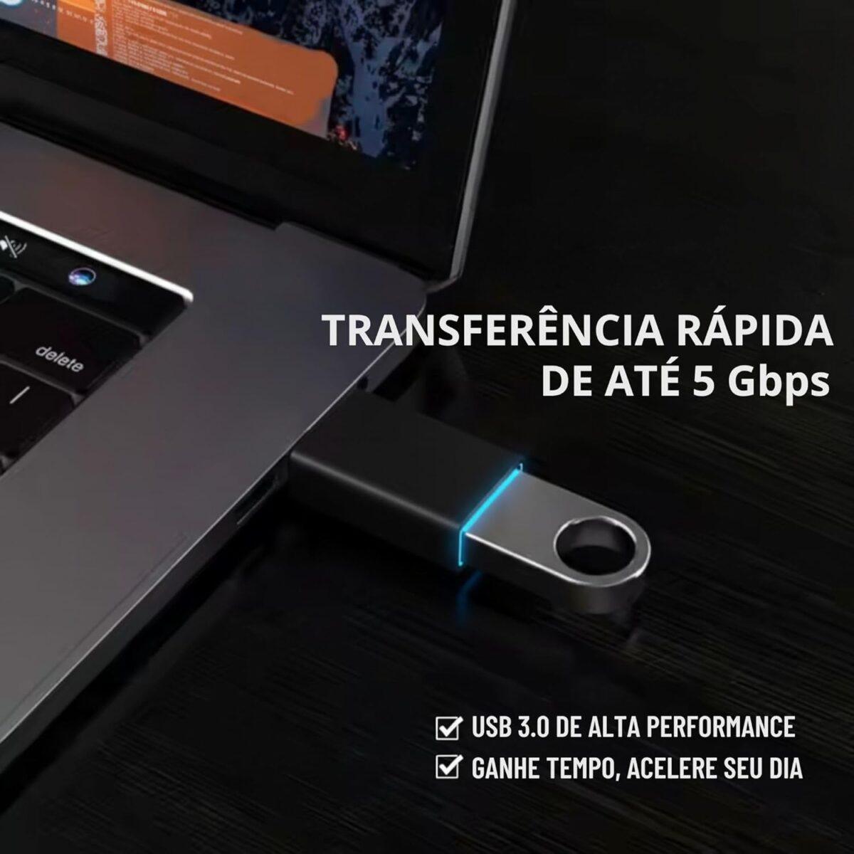 Adaptador USB Tipo C para USB 3.0 Tipo A Fêmea, Conecte Teclados, Mouses, Pen Drives, HDs, SSDs e Controles no MacBook e PC, iPhones, Galaxy S24, PS5, Xbox, Tablets e Notebooks...