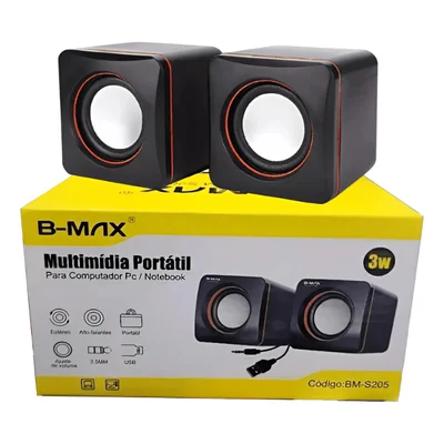 Caixa Caixinha De Som Portátil Bm-s205 - B-max De 3w Rms Para Computador PC