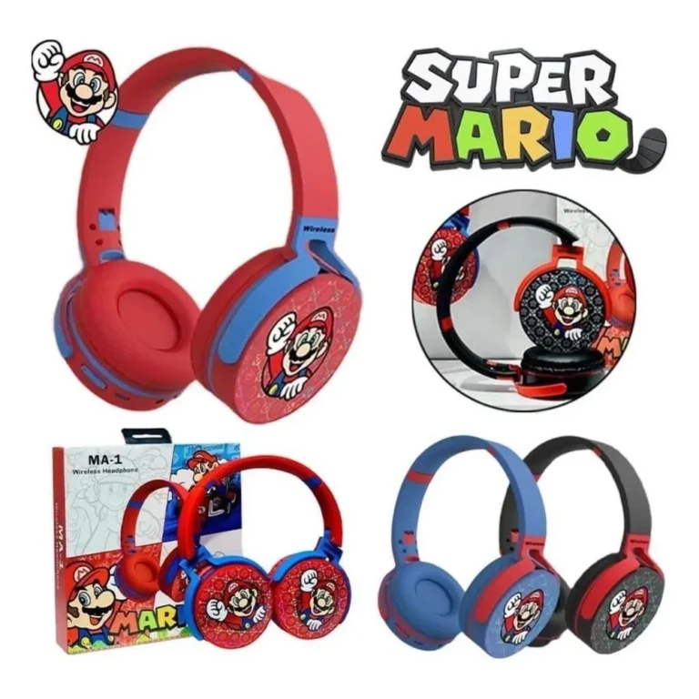 Fone de ouvido Bluetooth Super Mario Cartoon headphones JB MA-1