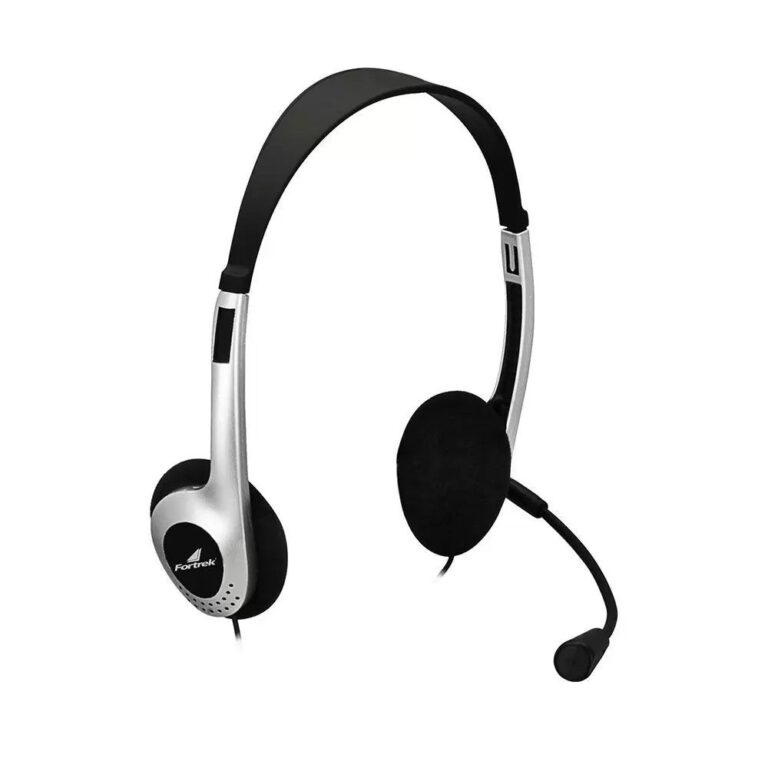 Fone de Ouvido Multimídia - Conforto e Praticidade - Fortrek - HBL-101 Preto/Prata