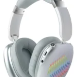 Headset Bluetooth Fone Sem Fio Com Luzes Rgb Microfone Sn23 Cor Cinza