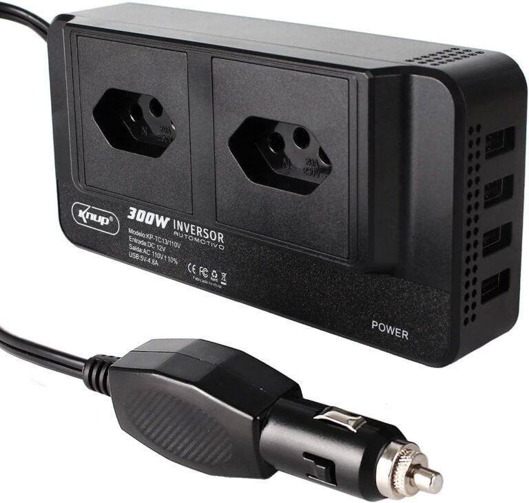 INVERSOR DE 12V PARA 110V 300W COM 4 PORTAS USB 5VDC KNUP KP-TC13