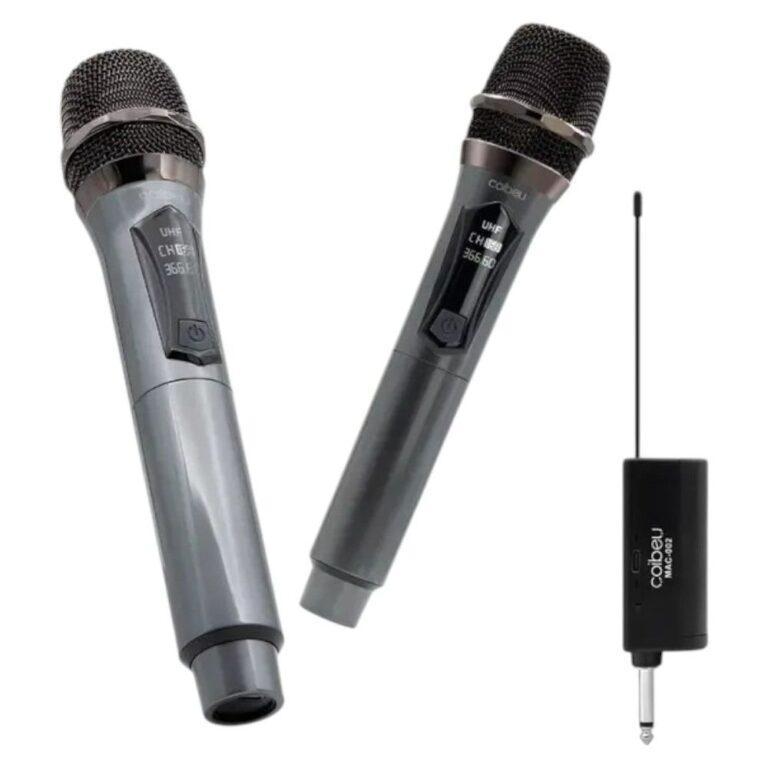 Kit 2 Microfones Sem Fio A'Gold MCF-51 Profissional Recarregável (MP)