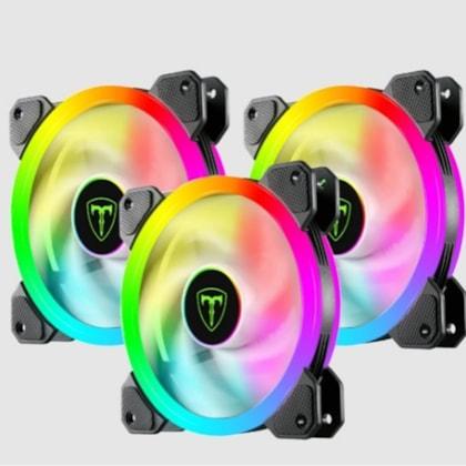 Kit Cooler Fan T-Dagger Rainbow Com 3 Fans 120Mm Preto T-Tgf513 Kit Cooler Fan T-Dagger Rainbow Com 3 Fans 120Mm Preto T-Tgf513