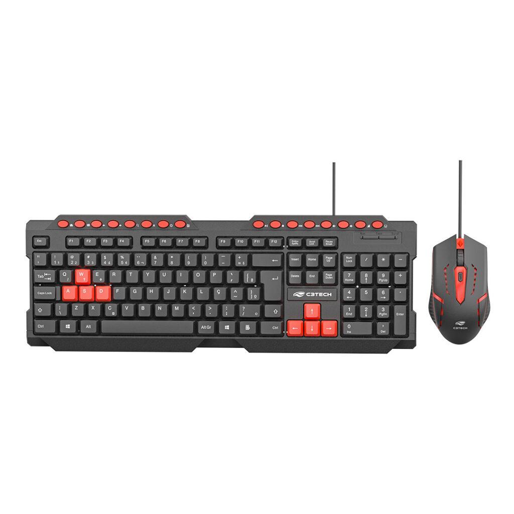 Kit Teclado + Mouse Game USB GK-20V2BK C3Tech | C3Technology