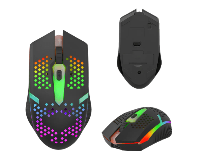 Mouse Sem Fio E Bluetooth Recarregável Led Rgb Com Pc Notebook H' MASTON MS08 - Chipset Informática