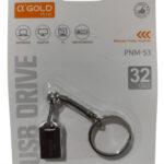 Pendrive A Gold 32GB PNM-53 com Chaveiro - Armazenamento Prático para Notebook, Desktop e Som Automotivo
