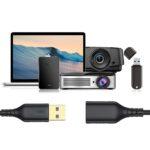 Extensor USB 3.0 com 2 METROS, cabo de extensão USB 3.0 macho para fêmea Cabo USB Transferência de dados de alta velocidade compatível com webcam, gamepad, unidade flash, hd...