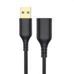 Extensor USB 3.0 com 2 METROS, cabo de extensão USB 3.0 macho para fêmea Cabo USB Transferência de dados de alta velocidade compatível com webcam, gamepad, unidade flash, hd...