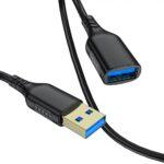 Extensor USB 3.0 com 2 METROS, cabo de extensão USB 3.0 macho para fêmea Cabo USB Transferência de dados de alta velocidade compatível com webcam, gamepad, unidade flash, hd...