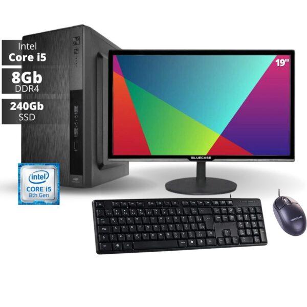 Computador Completo Intel Core i5 8400 - 8Gb DDR4 - SSD 240Gb - Monitor 19"