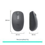 Mouse Sem Fio Logitech M196, Ambidestro Compacto, Bluetooth, Compatível com PC e Mac, Grafite - Imagem 9