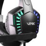 Fone De Ouvido Headset Gamer Vinik Guardian - Preto - LED Rainbow - Vkhsggdp - Imagem 3