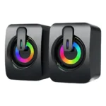 Caixa De Som Gamer Led Para Computador Modelo Ley-1917 Cor Preto