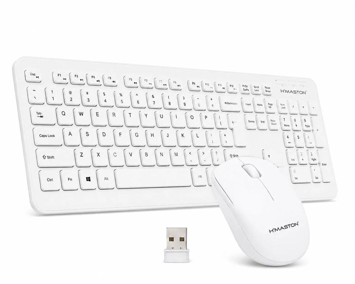 Kit Teclado Sem Fio H'Maston JP-108 com Mouse - Imagem 1