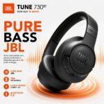 Fone JBL Tune 730BT Drivers 40mm Bluetooth, Preto, JBLT730BTBLKBR Headphone Sem Fios - Imagem 3